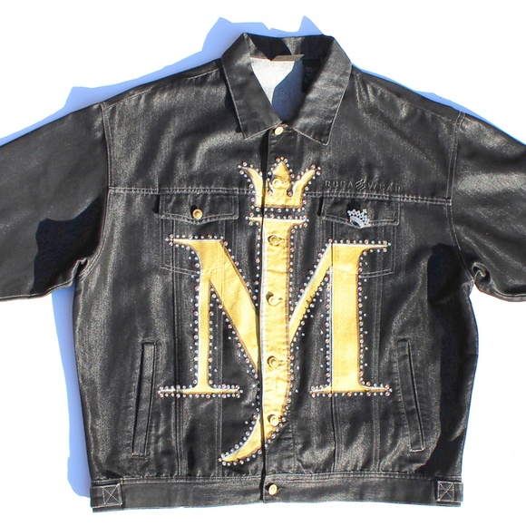 Custom Hand Painted MICHAEL JACKSON Jacket with Swarovski Crystals, 1 of 1 - Picture 4 of 4